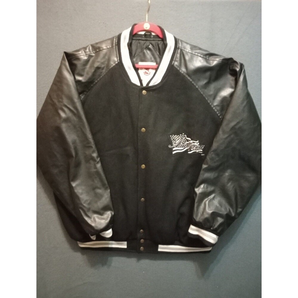 STEVE & BARRY'S UNIVERSITY SPORTSWEAR USA VARSITY W/WOOL JACKET- SIZE XXXL